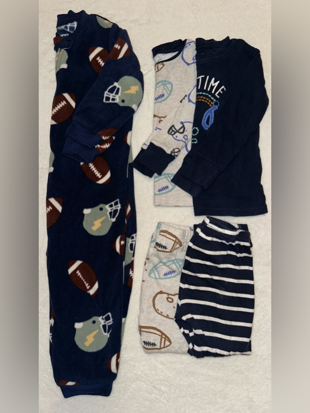 🏈 Bundle of Football PJs- Boy (2T)
